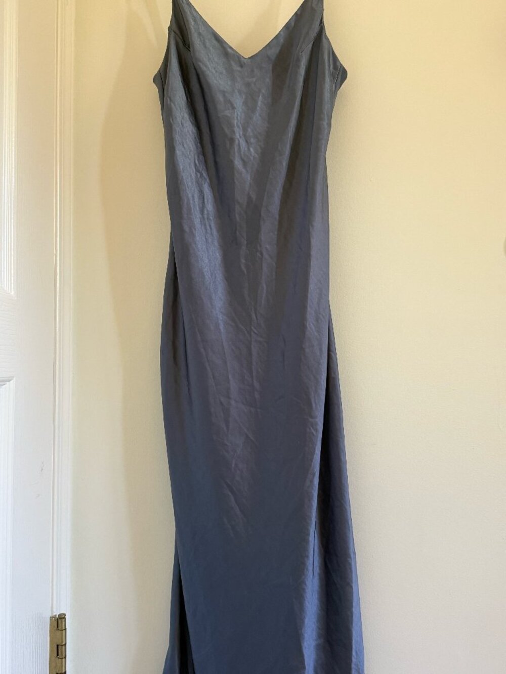 Oak + Fort midi slip dress - Size XS Grasaille (blue)